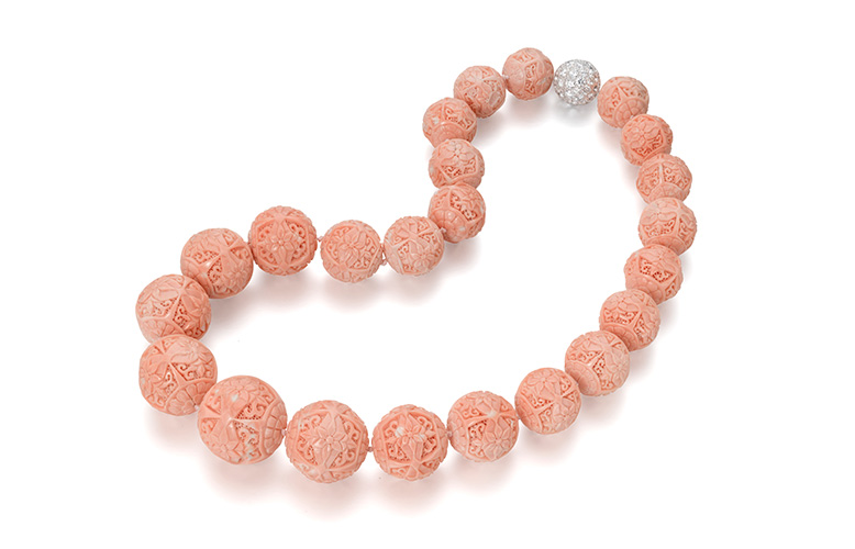 One of a Kind Angel Skin Coral Necklace