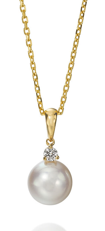 Pearl Pendant - ASSAEL ESSENTIALS AKOYA “BETH” YG DROP PENDANT