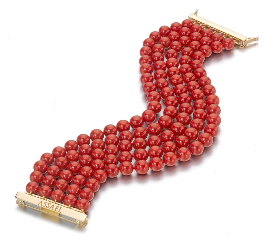 Coral Multi-Strand Sardinian Coral Bracelet