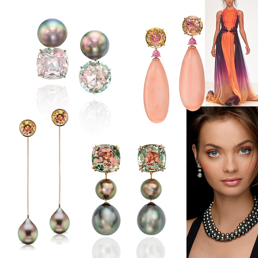 Exotic bi-color tourmalines
