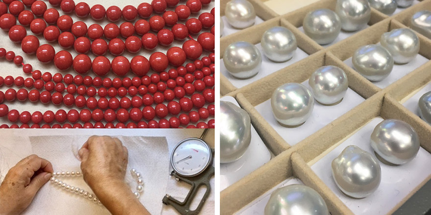 Magnificent coral and pearls
