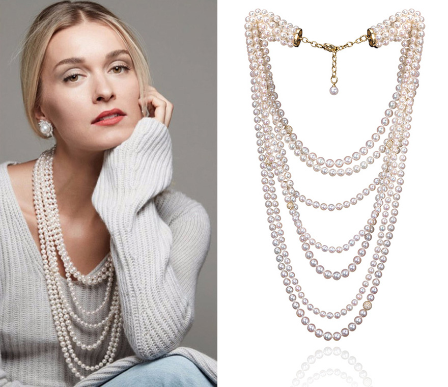 7-Row Akoya Pearl Necklace