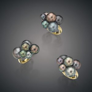 6-PEarl Tahitian Bubble Ring