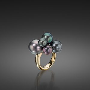 6-PEarl Tahitian Bubble Ring