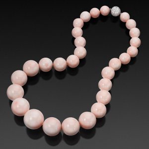 Gem Angle Skin Coral Necklace, 25.5”