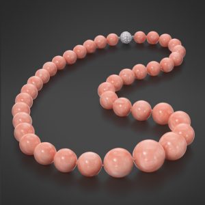 Gem Angle Skin Coral Necklace, 30.5”