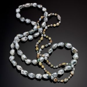 Keshi Fiji Pearl Necklace and Baroque Fiji Pearl Necklace