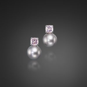 Tahitian Pearl and Morganite Earrings