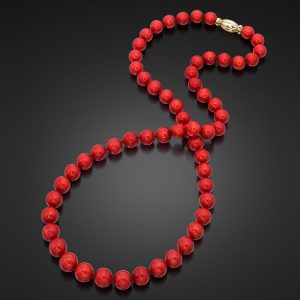 Natural Sardinian Coral 33” Necklace