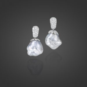 ASSAEL SOUTH SEA CULTURED BAROQUE PEARL EARRINGS