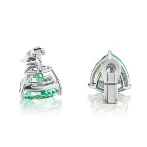 Detachable Tahitian Pearl and Mint Tourmaline Earrings