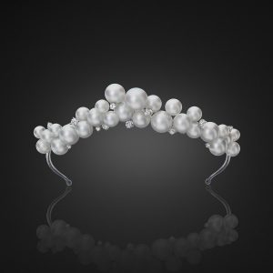 Bubble South Sea Pearl & Diamond Tiara-Necklace by Sean Gilson for Assael