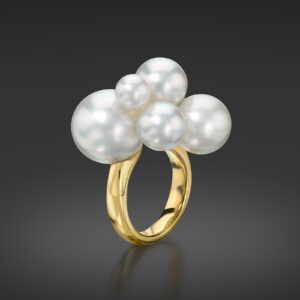 Multi-Bubble South Sea and Akoya Pearl Ring by Sean Gilson for Assael