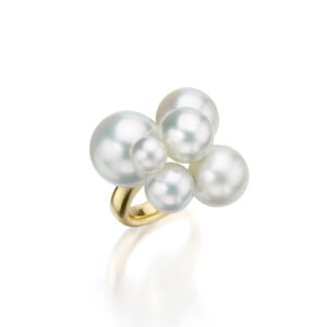 Multi-Bubble South Sea and Akoya Pearl Ring by Sean Gilson for Assael