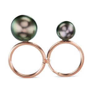 "Split Decision" Tahitian Pearl Multi-Finger Ring