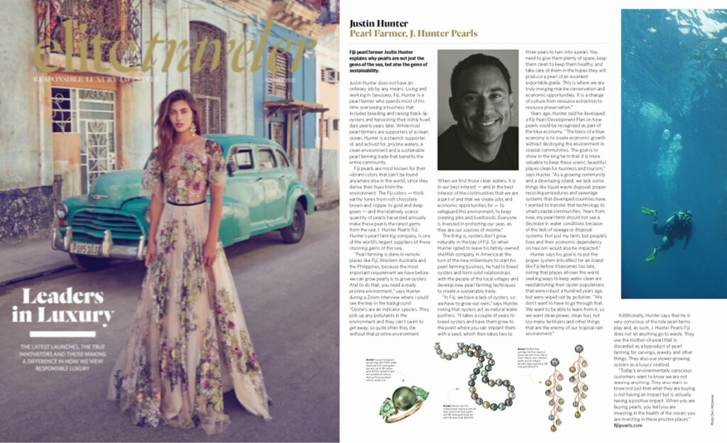 Fiji pearl farmer Justin Hunter explains why pearls are not just the gems of the sea, but also the gems of sustainability.