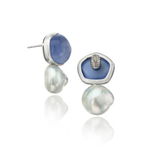 ASSAEL eco south sea keshi pearl earrings