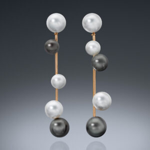 Assael Modernist South Sea and Tahitian Pearl Earrings