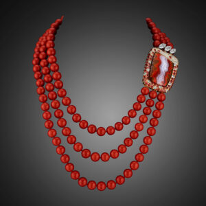 Natural Color Sardinian Coral Necklace