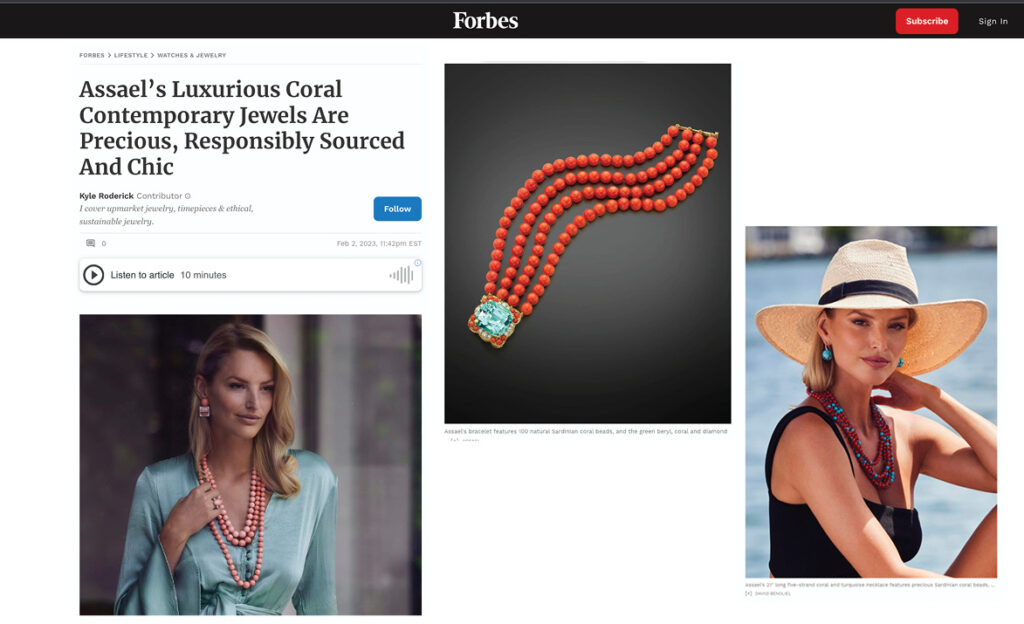 Assael new campaign featured in Forbes magazine
