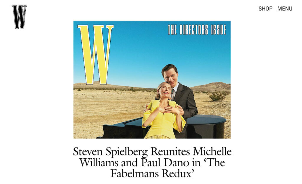 michelle williams wears an assael necklace for W Magazine
