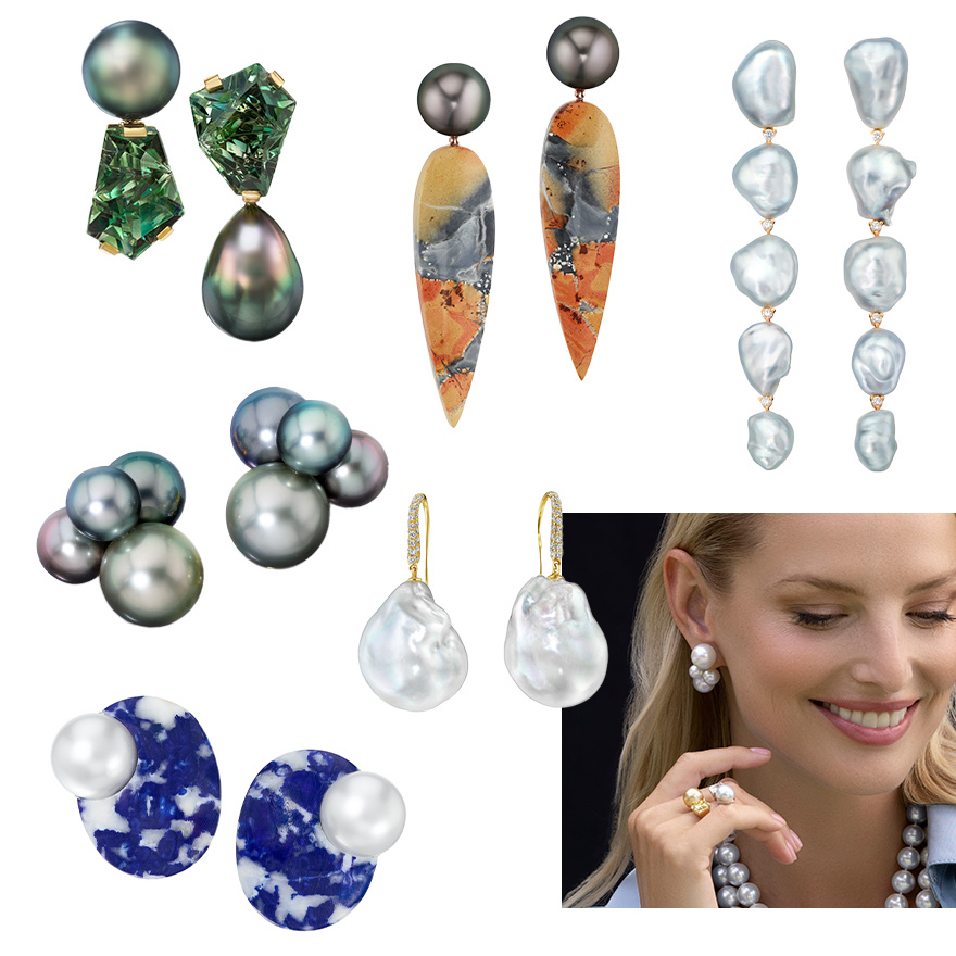 Pearl earrings