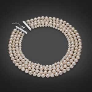Multi-row Akoya Pearl Necklaces...classic designs for contemporary fans. This stunning example features 194 perfectly matched Japanese Akoya Cultured Pearls