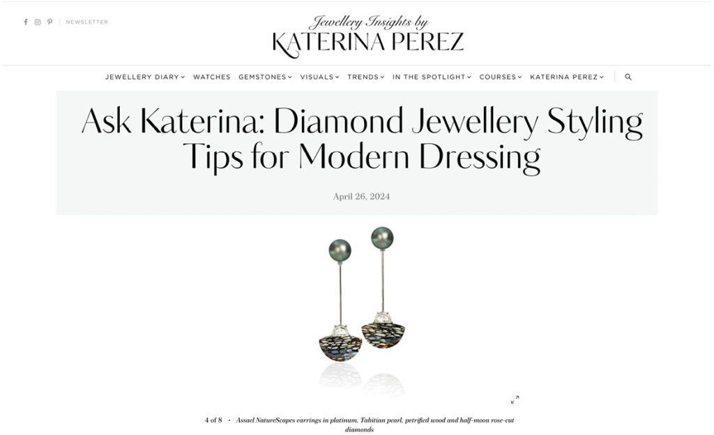 Assael featured in Jewellery Insights by KATERINA PEREZ
