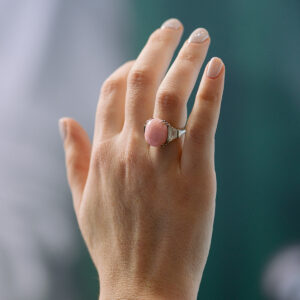 model wearing ring
